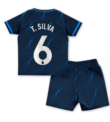 Maillot de foot Chelsea Thiago Silva #6 Extérieur enfant 2023-24 Manches Courte (+ pantalon court)